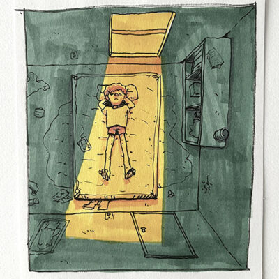 boy in room original artwork