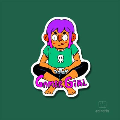 game girl sticker 3"
