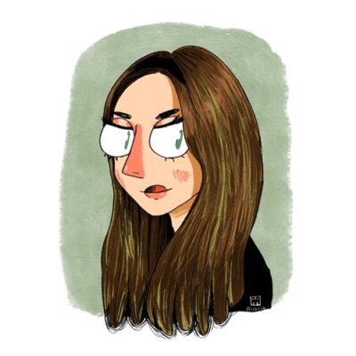 one person digital portrait drawing