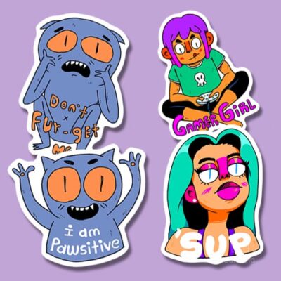 pack of 4 stickers