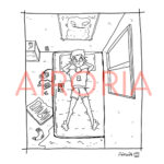 Coloring Page Boy in Room